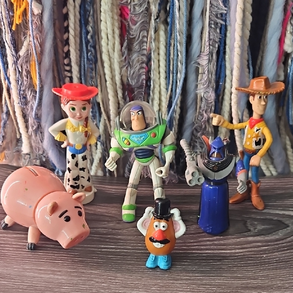 Toy Story Action Figure Set Vintage Disney Woody Jesse Zurg Buzz